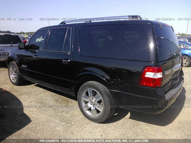 1FMFK20528LA37147 - 2008 FORD EXPEDITION EL LIMITED BLACK photo 3