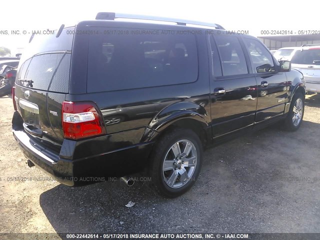 1FMFK20528LA37147 - 2008 FORD EXPEDITION EL LIMITED BLACK photo 4