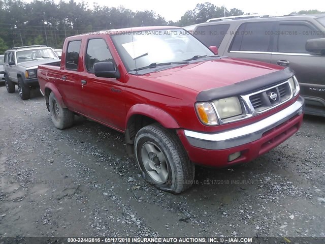 1N6ED27T8YC305047 - 2000 NISSAN FRONTIER CREW CAB XE/CREW CAB SE RED photo 1
