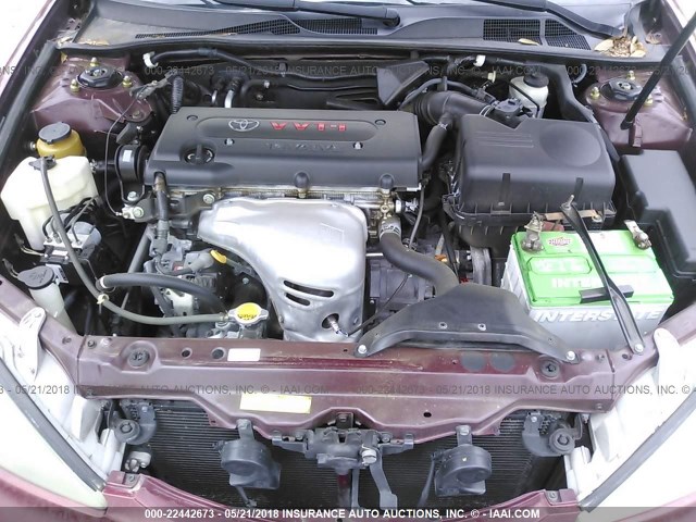 4T1BE32K84U286782 - 2004 TOYOTA CAMRY LE/XLE/SE მუქწითელი ფოტო 10