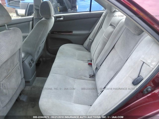 4T1BE32K84U286782 - 2004 TOYOTA CAMRY LE/XLE/SE მუქწითელი ფოტო 8