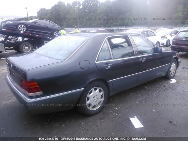 WDBGA43E6RA155233 - 1994 MERCEDES-BENZ S 420 BLACK photo 4