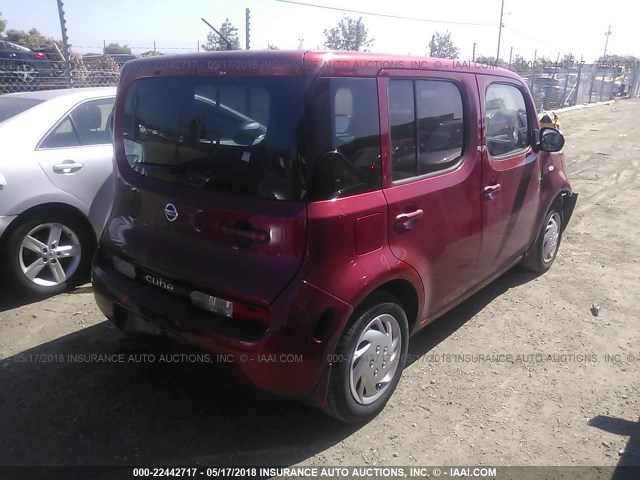 JN8AZ2KR5AT151793 - 2010 NISSAN CUBE S/SL/KROM RED photo 4