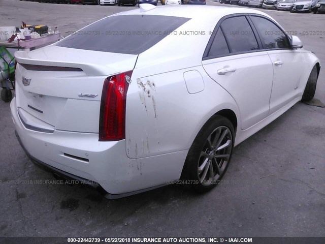 1G6AN5RY5H0164760 - 2017 CADILLAC ATS-V WHITE photo 4