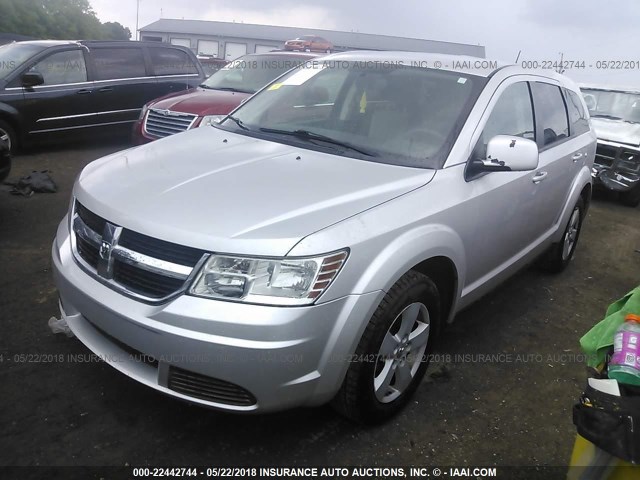 3D4GG57V29T582386 - 2009 DODGE JOURNEY SXT SILVER photo 2