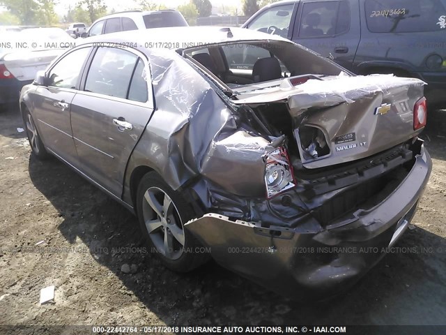 1G1ZC5E07CF243058 - 2012 CHEVROLET MALIBU 1LT 棕色 照片 3