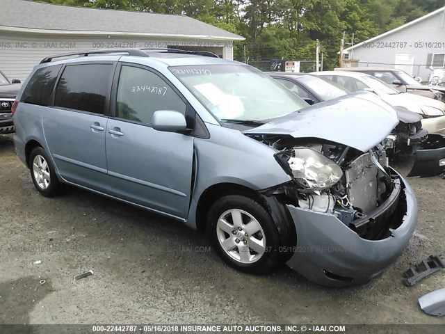 5TDZK22C08S108616 - 2008 TOYOTA SIENNA XLE/XLE LIMITED Light Blue photo 1