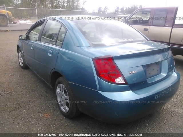 1G8AJ54F15Z127401 - 2005 SATURN ION LEVEL 2 TEAL photo 3