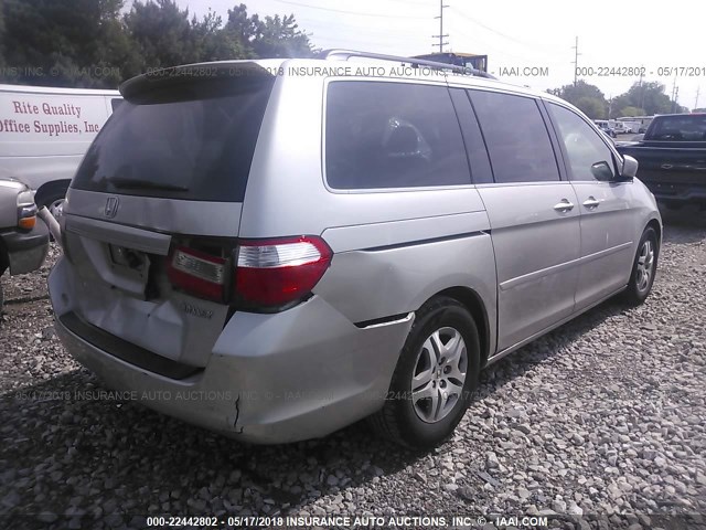 5FNRL38745B079019 - 2005 HONDA ODYSSEY EXL SILVER photo 4