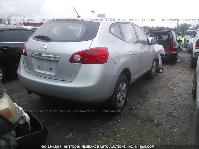 JN8AS5MV9EW710430 - 2014 NISSAN ROGUE SELECT S SILVER photo 4