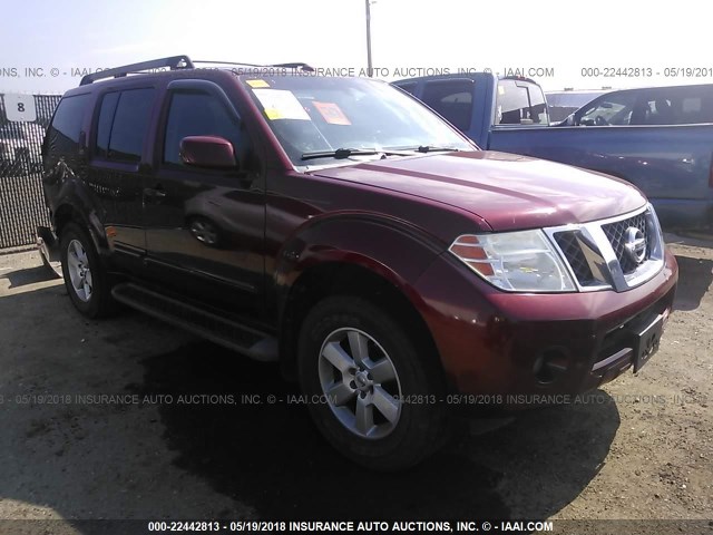 5N1AR18U88C623153 - 2008 NISSAN PATHFINDER S/LE/SE MAROON photo 1