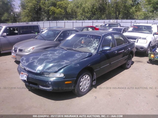 1YVGE22C5V5607390 - 1997 MAZDA 626 DX/LX GREEN photo 2