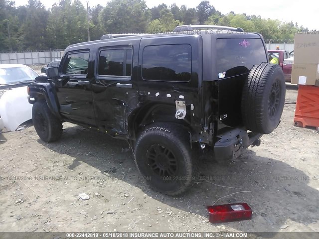 5GTDN13E578153073 - 2007 HUMMER H3 BLACK photo 3