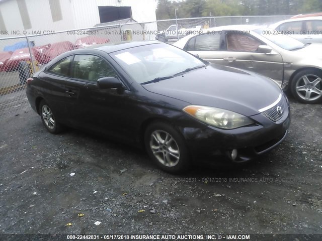 4T1CE38P24U799792 - 2004 TOYOTA CAMRY SOLARA SE/SLE BLACK photo 1