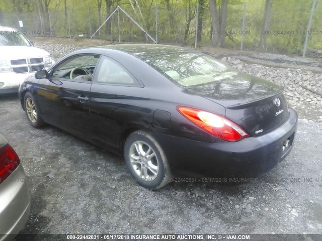 4T1CE38P24U799792 - 2004 TOYOTA CAMRY SOLARA SE/SLE BLACK photo 3