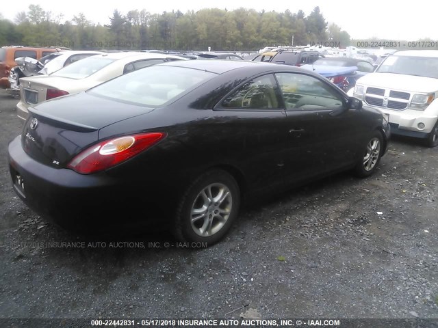 4T1CE38P24U799792 - 2004 TOYOTA CAMRY SOLARA SE/SLE BLACK photo 4