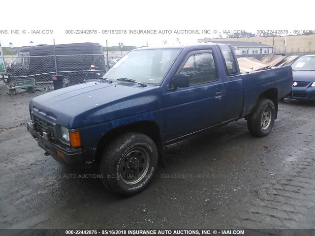 1N6ND16Y0GC376829 - 1986 NISSAN D21 KING CAB BLUE photo 2