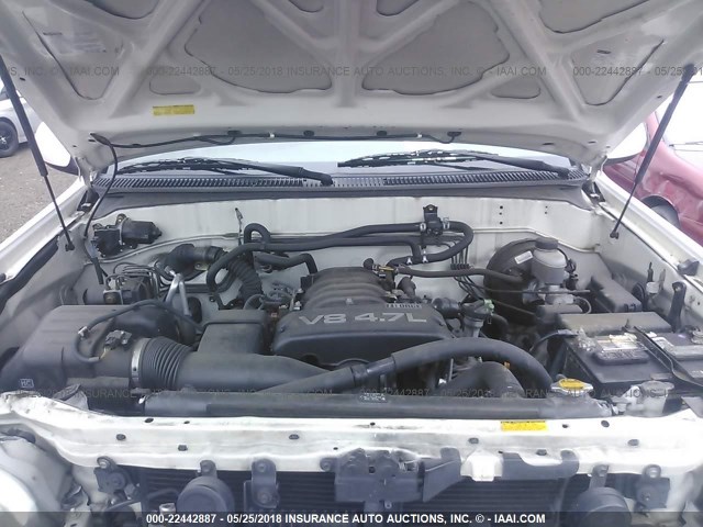 5TDBT48A25S249392 - 2005 TOYOTA SEQUOIA LIMITED WHITE photo 10