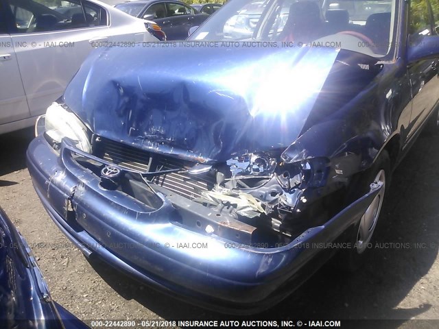 2T1BR18E5WC100758 - 1998 TOYOTA COROLLA VE/CE/LE BLUE photo 6