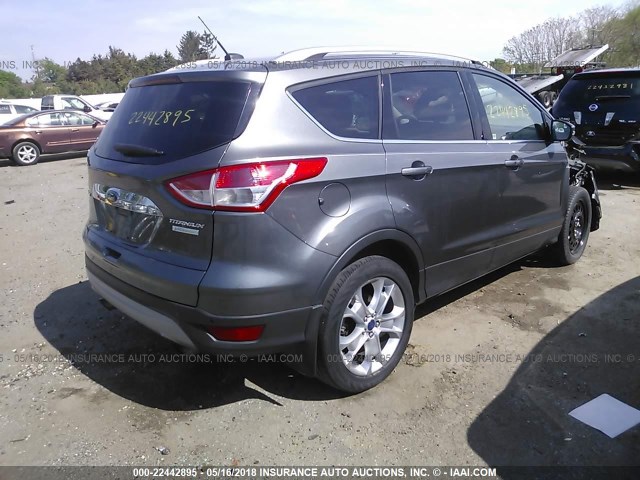 1FMCU0JX3EUA28075 - 2014 FORD ESCAPE TITANIUM GRAY photo 4