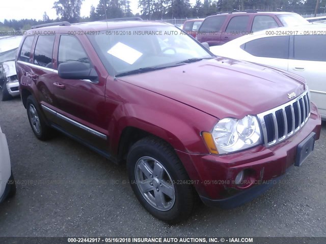 1J8HR58276C302090 - 2006 JEEP GRAND CHEROKEE LIMITED RED photo 1