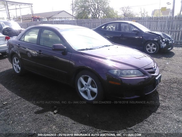 1YVHP80D565M27423 - 2006 MAZDA 6 S PURPLE photo 1