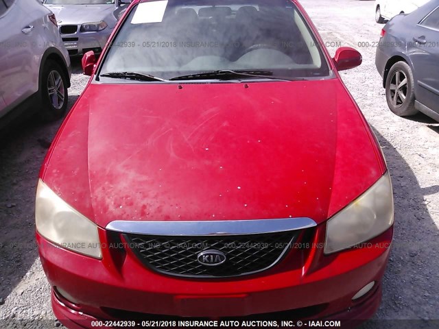 KNAFE161455134986 - 2005 KIA SPECTRA5 RED photo 6