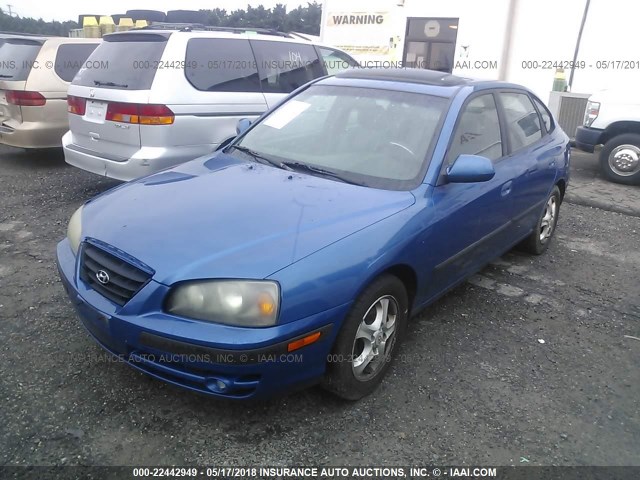 KMHDN56D75U171799 - 2005 HYUNDAI ELANTRA GLS/GT BLUE photo 2