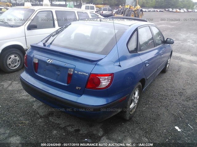 KMHDN56D75U171799 - 2005 HYUNDAI ELANTRA GLS/GT BLUE photo 4