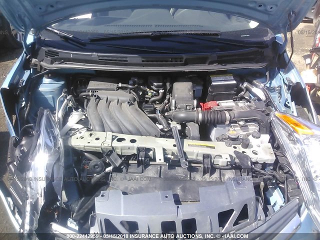 3N1CE2CP3EL429018 - 2014 NISSAN VERSA NOTE S/S PLUS/SV/SL TEAL photo 10