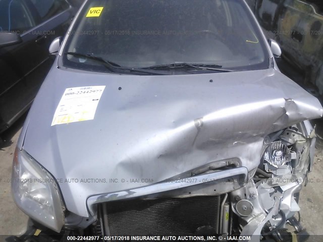KL1TD5DE2AB130668 - 2010 CHEVROLET AVEO LS/LT 银色 照片 10