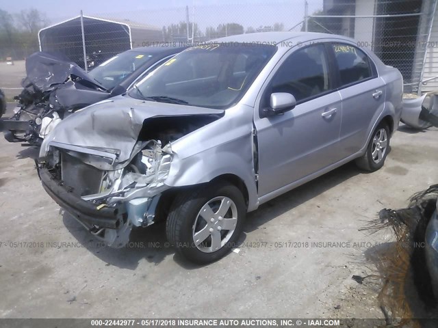 KL1TD5DE2AB130668 - 2010 CHEVROLET AVEO LS/LT 银色 照片 2