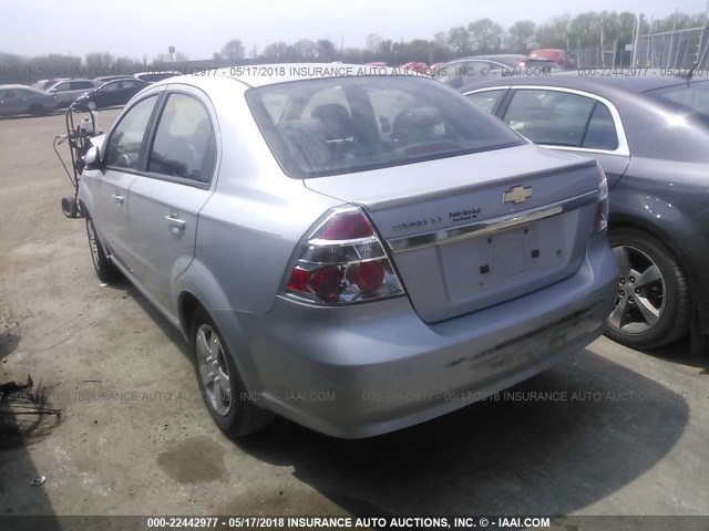 KL1TD5DE2AB130668 - 2010 CHEVROLET AVEO LS/LT 银色 照片 3