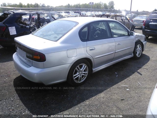 4S3BE646445208404 - 2004 SUBARU LEGACY GT SILVER photo 4