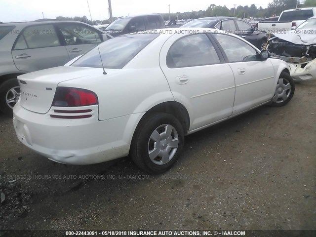 1B3EL46R56N267920 - 2006 DODGE STRATUS SXT WHITE photo 4