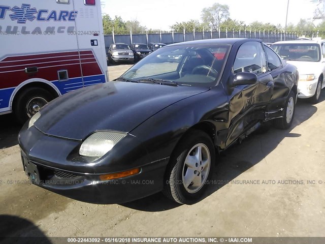 1G2JB1243V7524234 - 1997 PONTIAC SUNFIRE SE BLACK photo 2