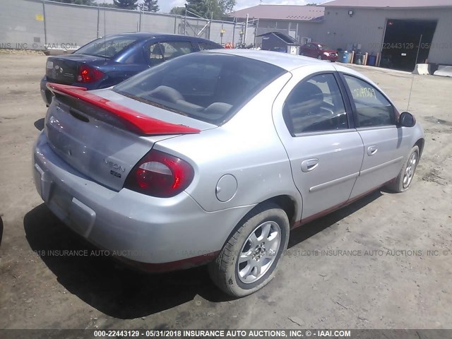 1B3ES56C05D175297 - 2005 DODGE NEON SXT GRAY photo 4