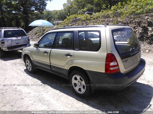 JF1SG63634H720624 - 2004 SUBARU FORESTER 2.5X TAN photo 3