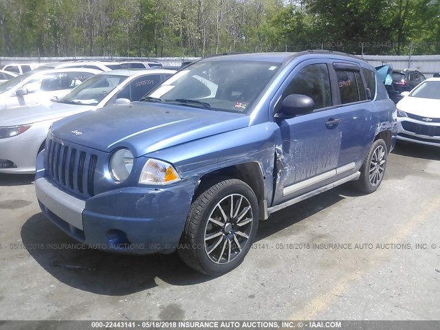 1J8FF57W87D204203 - 2007 JEEP COMPASS LIMITED BLUE photo 2