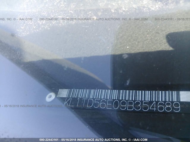 KL1TD56E09B354689 - 2009 CHEVROLET AVEO LS/LT 灰色 照片 9