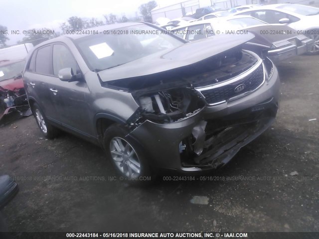 5XYKT3A61FG577613 - 2015 KIA SORENTO LX GRAY photo 1