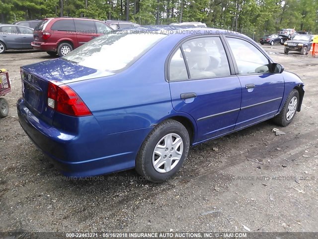 1HGES16394L006604 - 2004 HONDA CIVIC DX VP Mavi foto 4