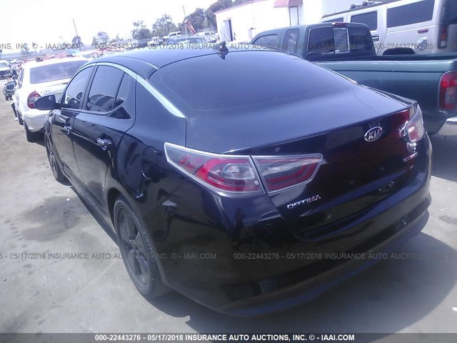 KNAGN4AD0E5070257 - 2014 KIA OPTIMA HYBRID BLACK photo 3