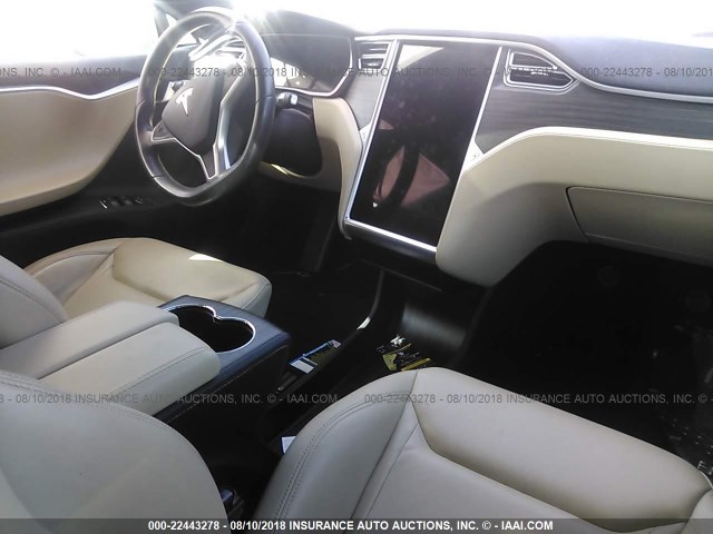 5YJSA1H21EFP66166 - 2014 TESLA MODEL S RED photo 5