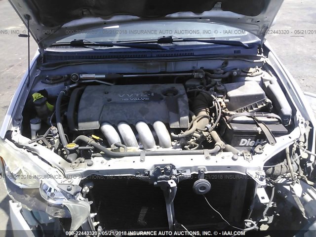 2T1BY32E46C551705 - 2006 TOYOTA COROLLA XRS SILVER photo 10