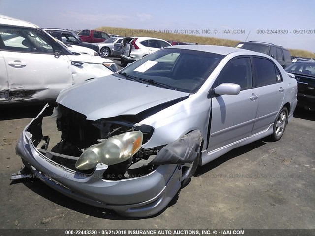 2T1BY32E46C551705 - 2006 TOYOTA COROLLA XRS SILVER photo 2