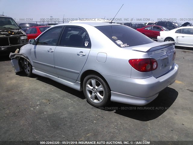 2T1BY32E46C551705 - 2006 TOYOTA COROLLA XRS SILVER photo 3