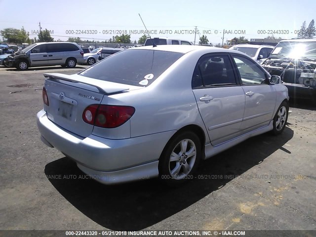 2T1BY32E46C551705 - 2006 TOYOTA COROLLA XRS SILVER photo 4