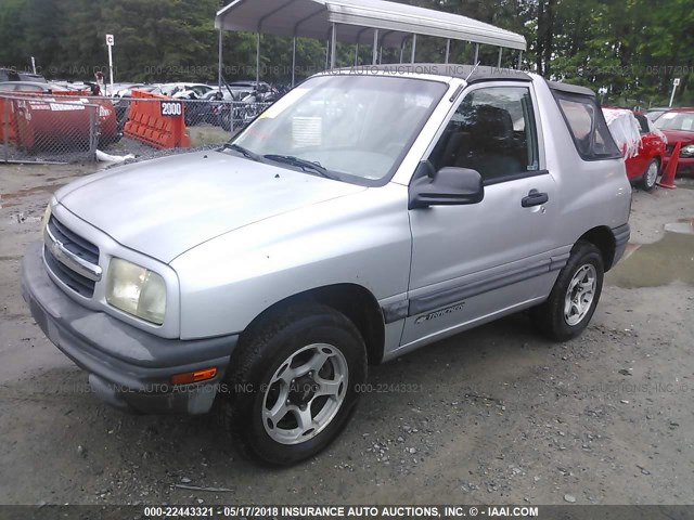 2CNBJ18C916946659 - 2001 CHEVROLET TRACKER SILVER photo 2