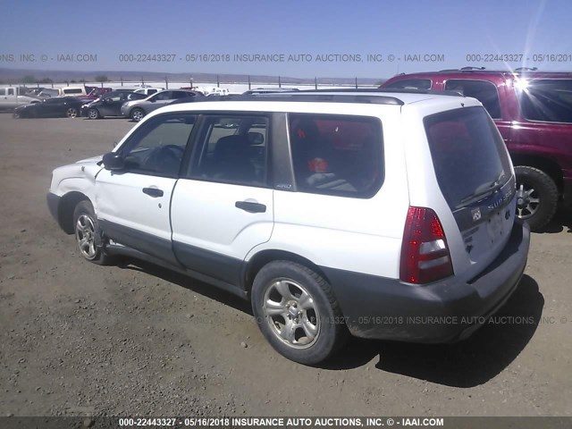 JF1SG63674H722621 - 2004 SUBARU FORESTER 2.5X WHITE photo 3